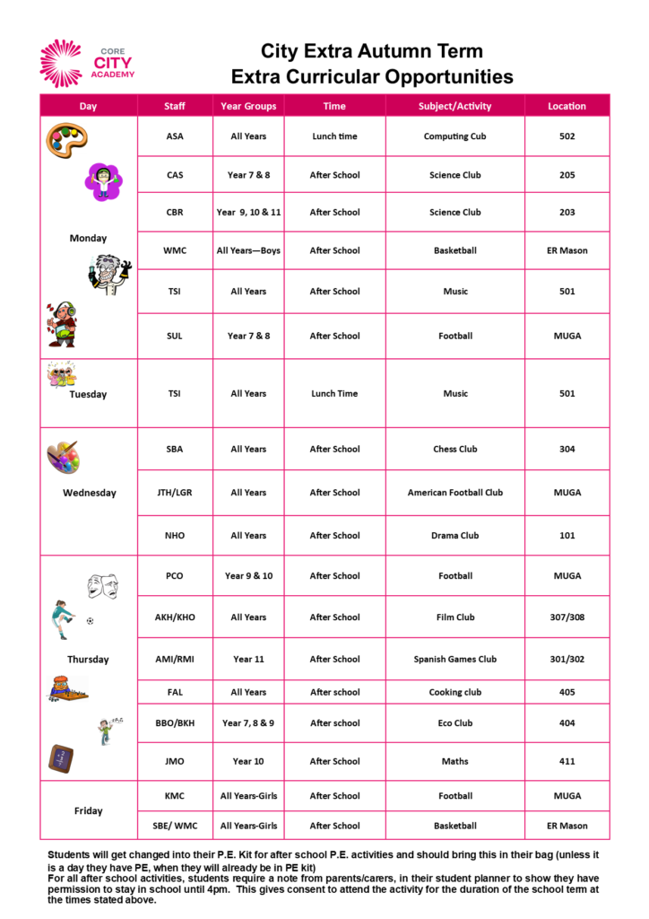 Timetable